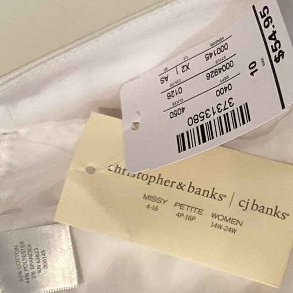 NWT Christopher & Banks Perfect Pant Shaped Fit Mid-Rise Trouser 10 Avg  293B - Picture 8 of 9